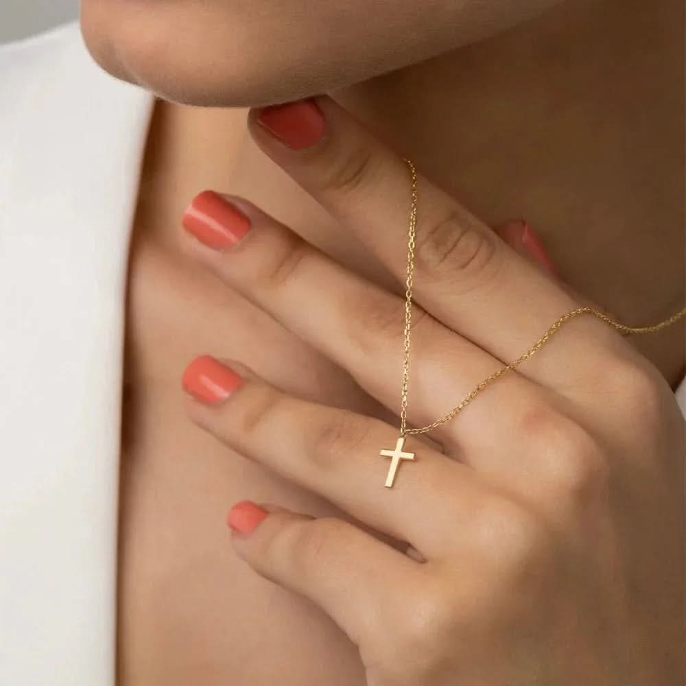 Dainty Cross Necklace - AYUNA