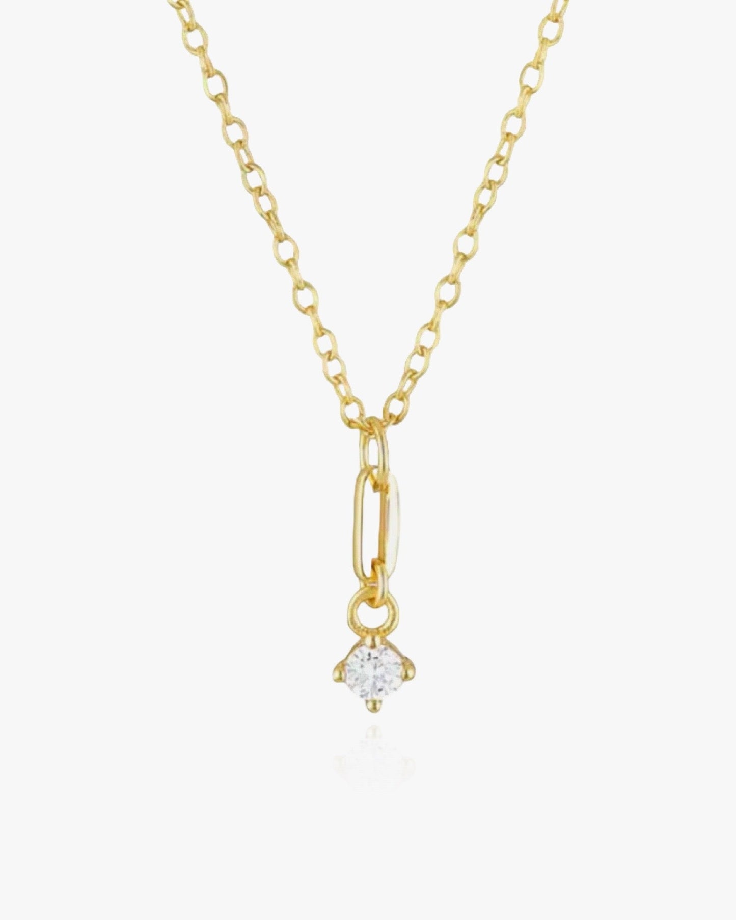 Dainty Diamante Necklace 925 Sterling Silver - AYUNA