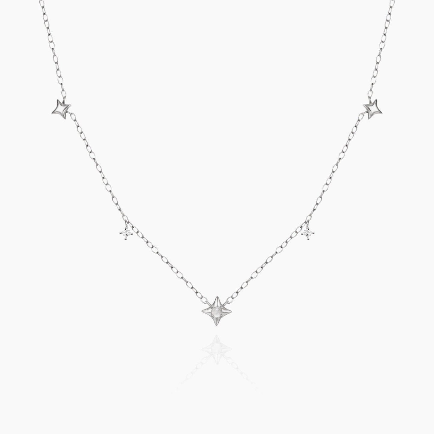 Dainty Necklace with Stars - AYUNA
