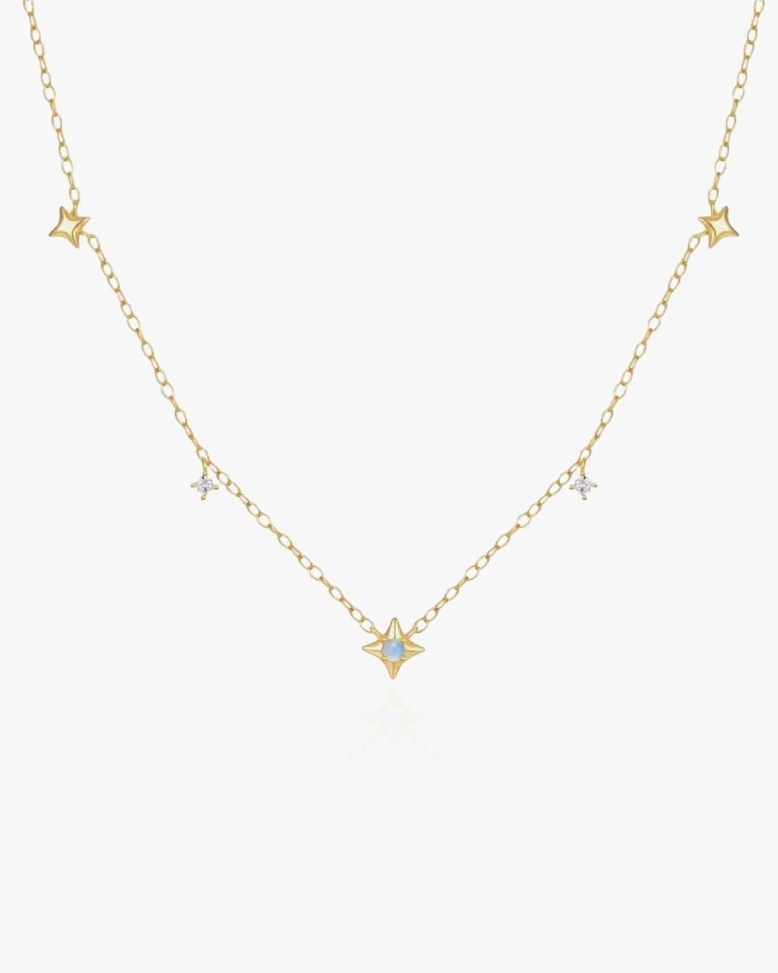 Dainty Necklace with Stars - AYUNA