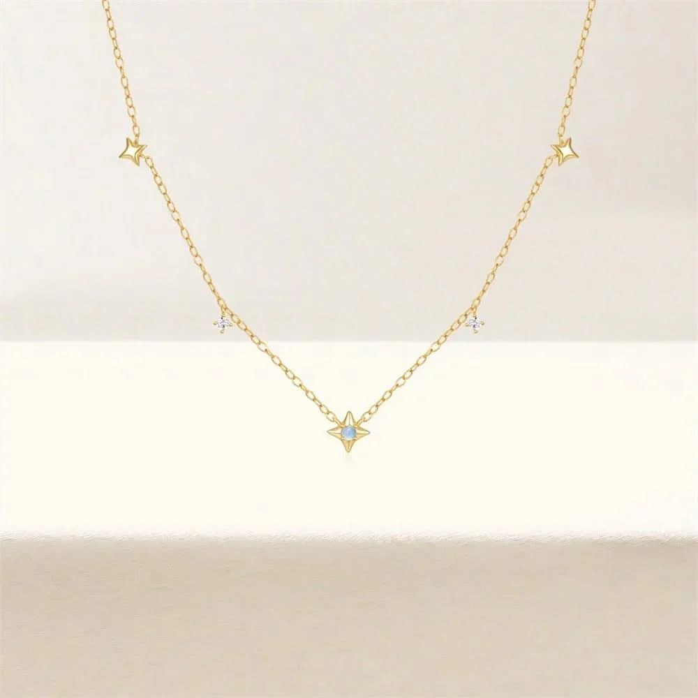Dainty Necklace with Stars - AYUNA