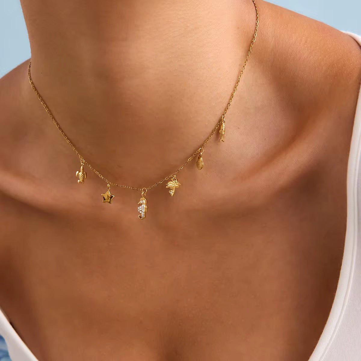 Dainty Summer Charms Necklace - AYUNA