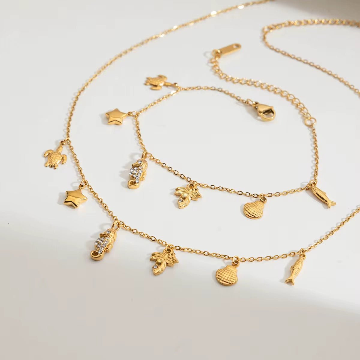 Dainty Summer Charms Necklace - AYUNA