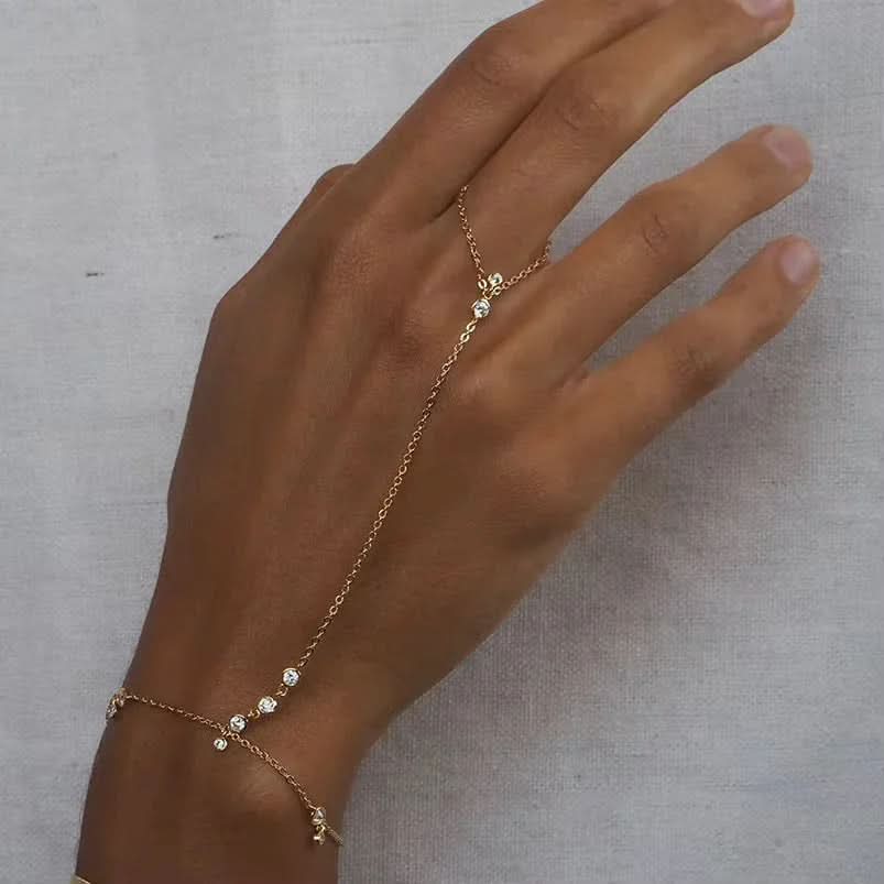 Delicate Crystal Hand Chain - AYUNA