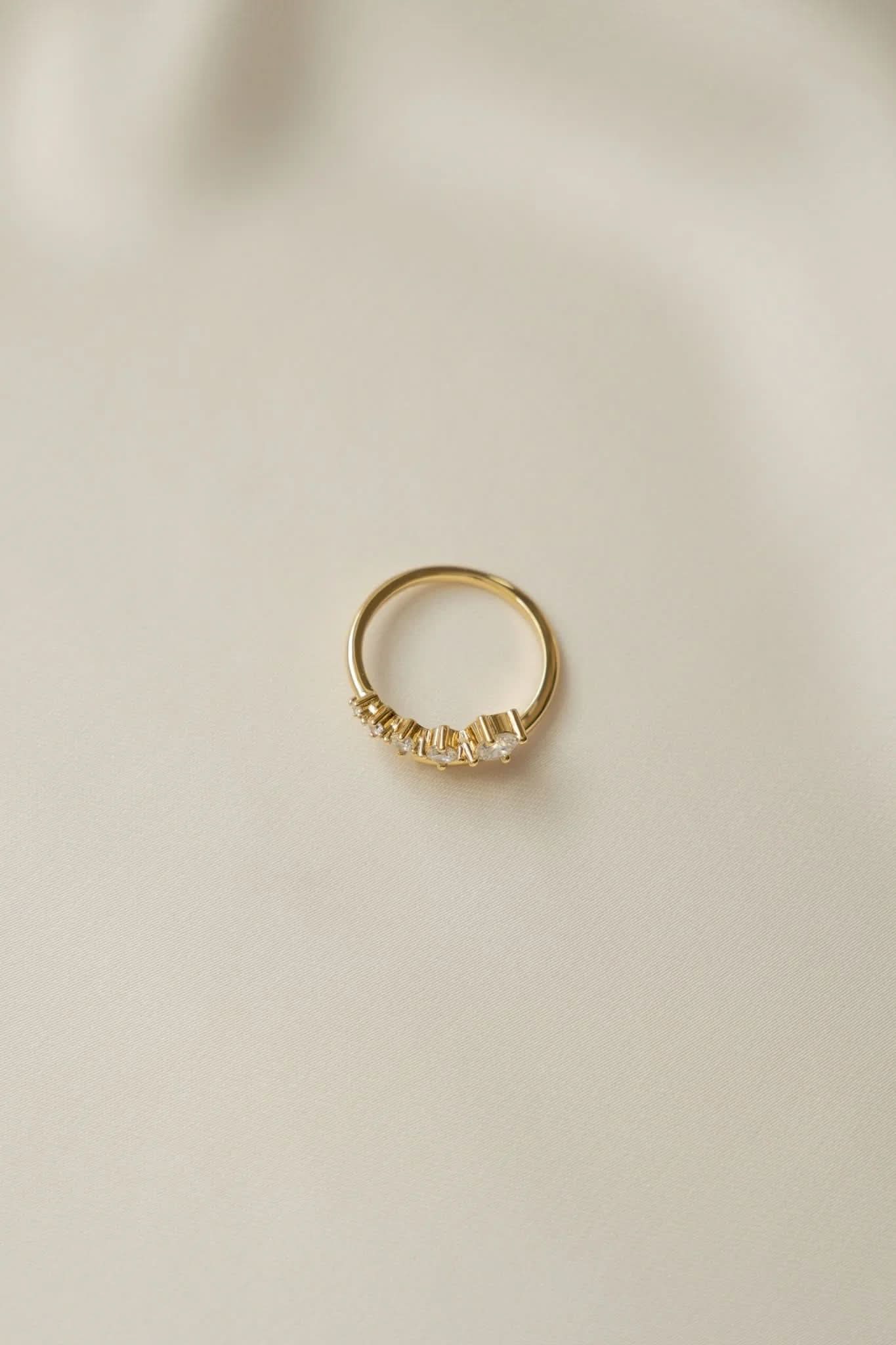 Diamond Bypass Ring - AYUNA