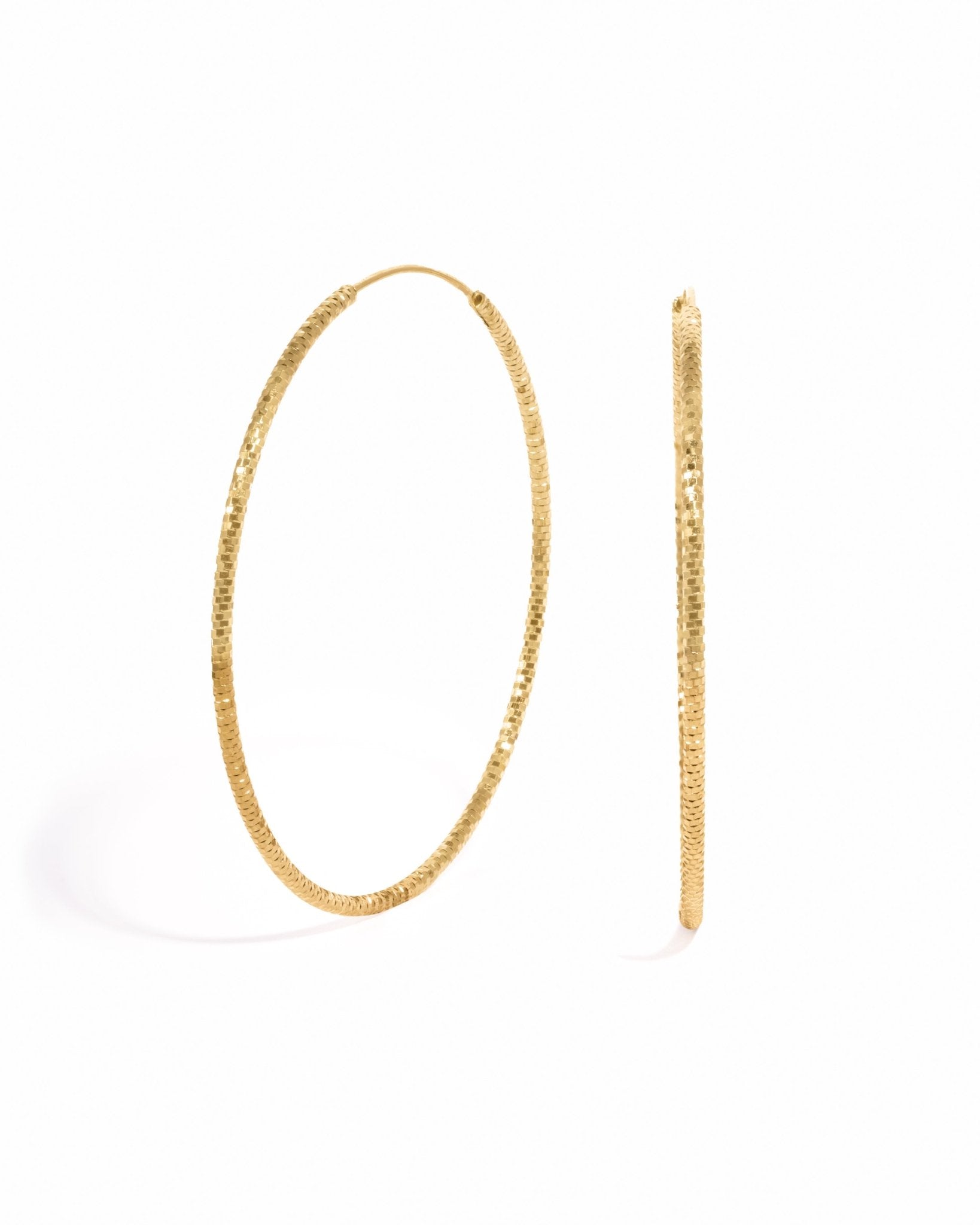 Diamond Cut Hoops - AYUNA