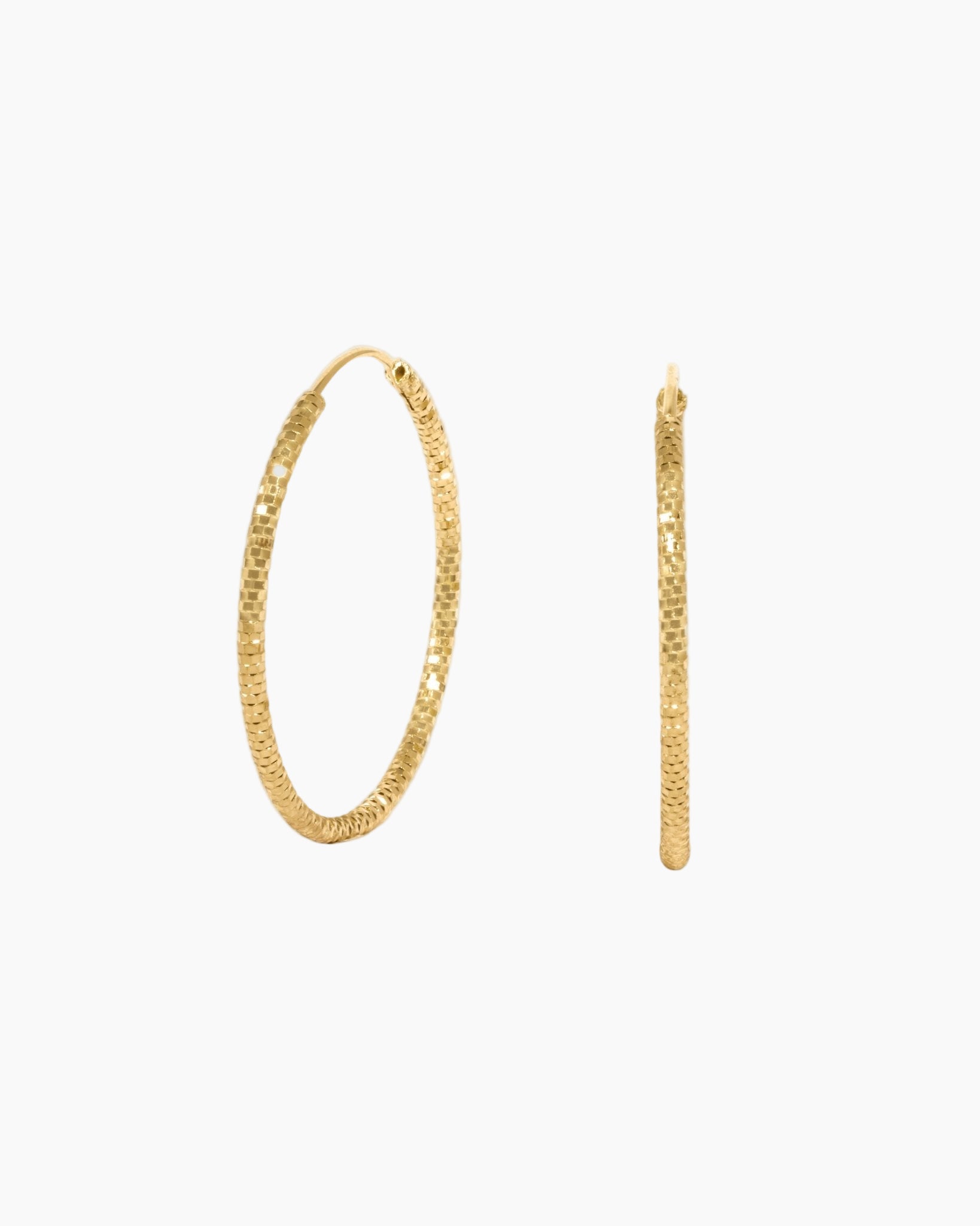 Diamond Cut Hoops - AYUNA