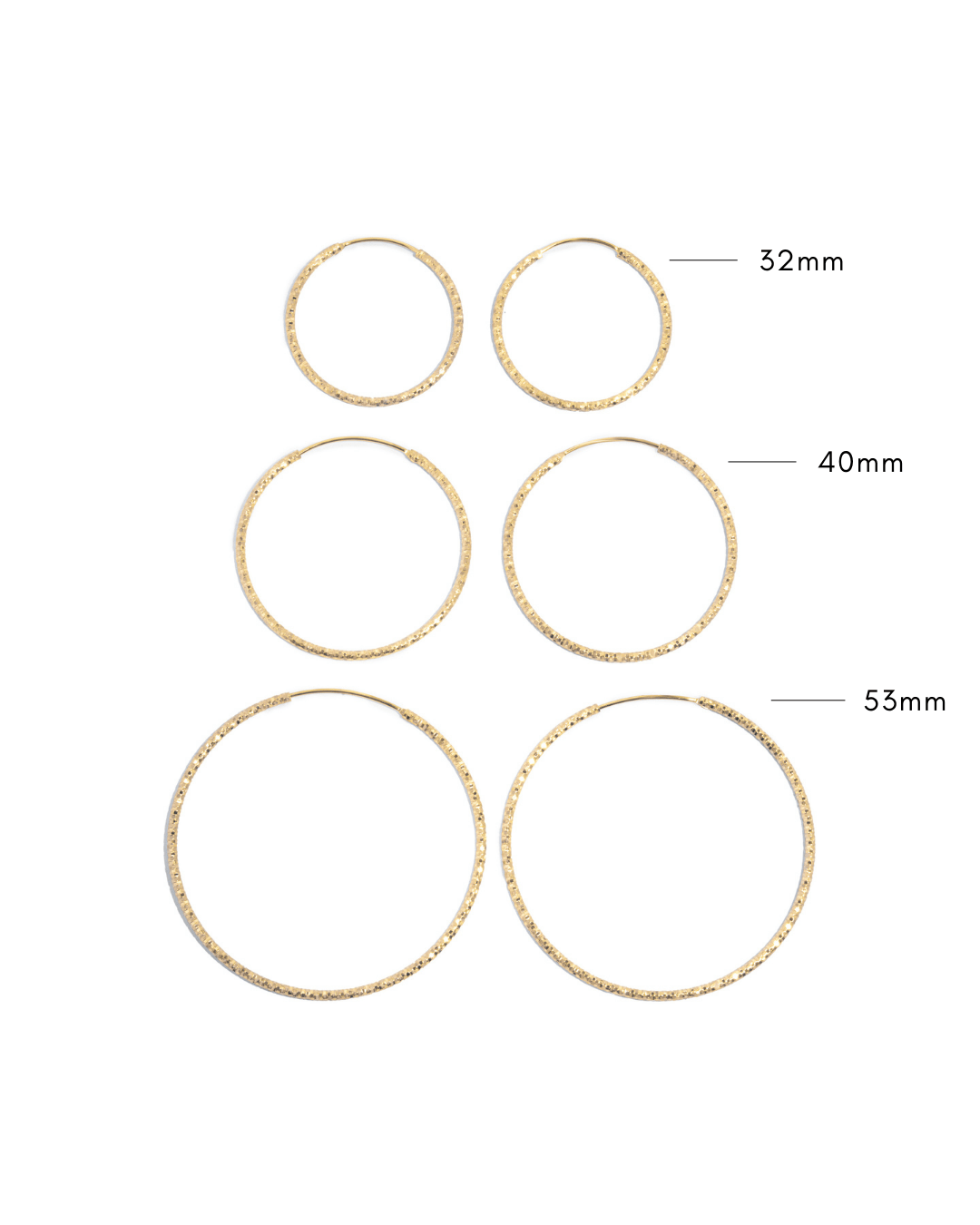 Diamond Cut Hoops - AYUNA