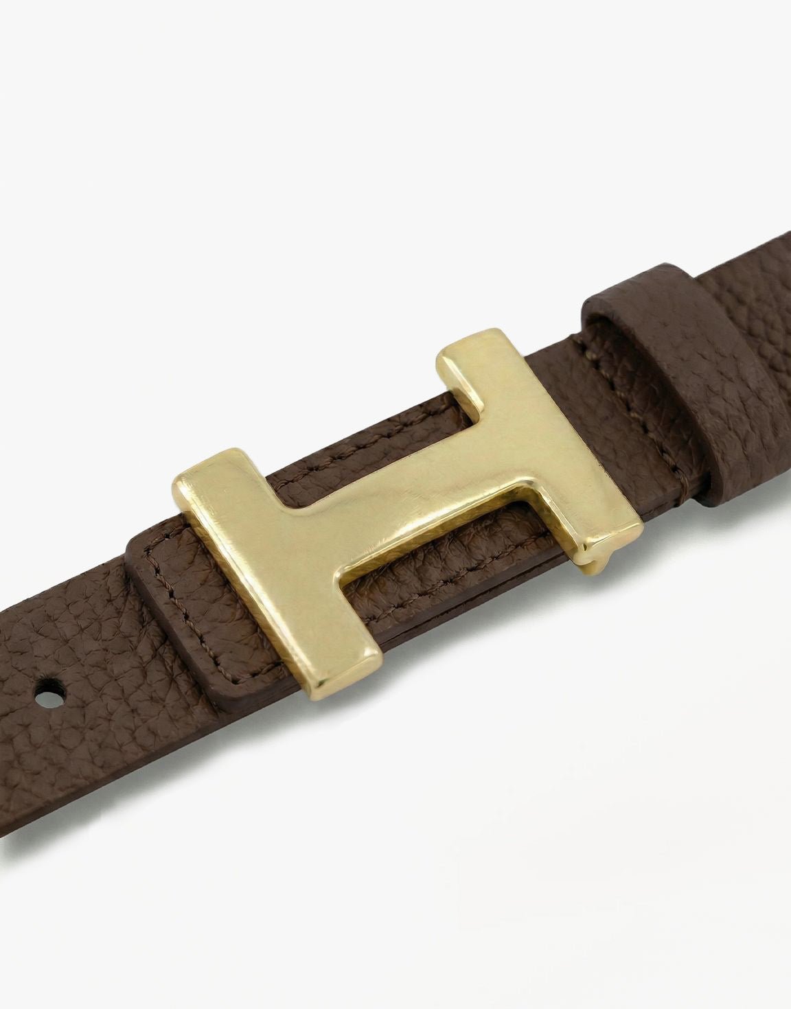 Darkbrown H-buckle Belt