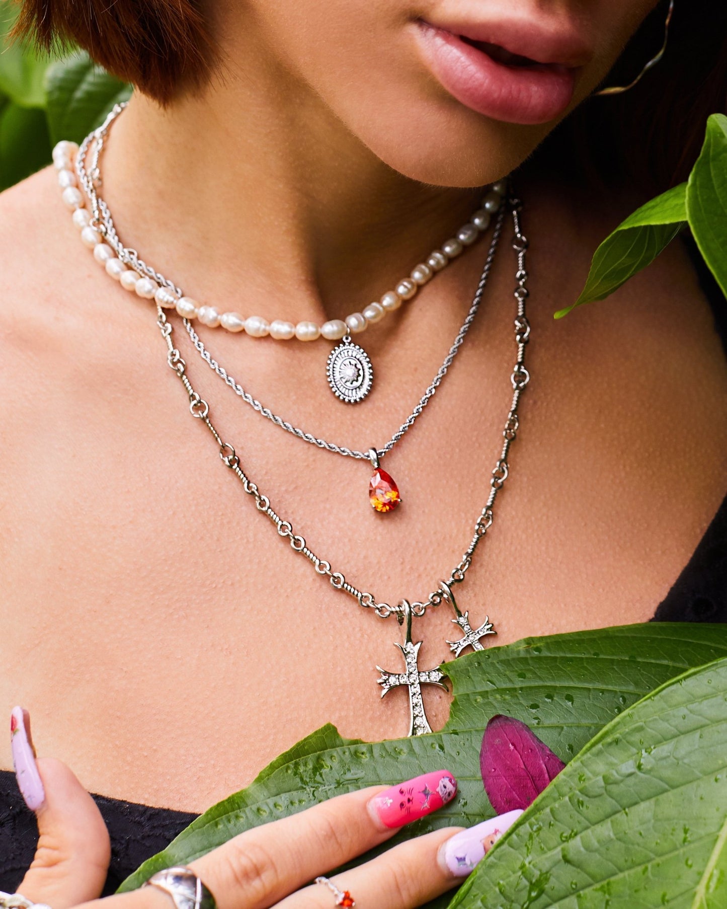 Double Cross Necklace - AYUNA