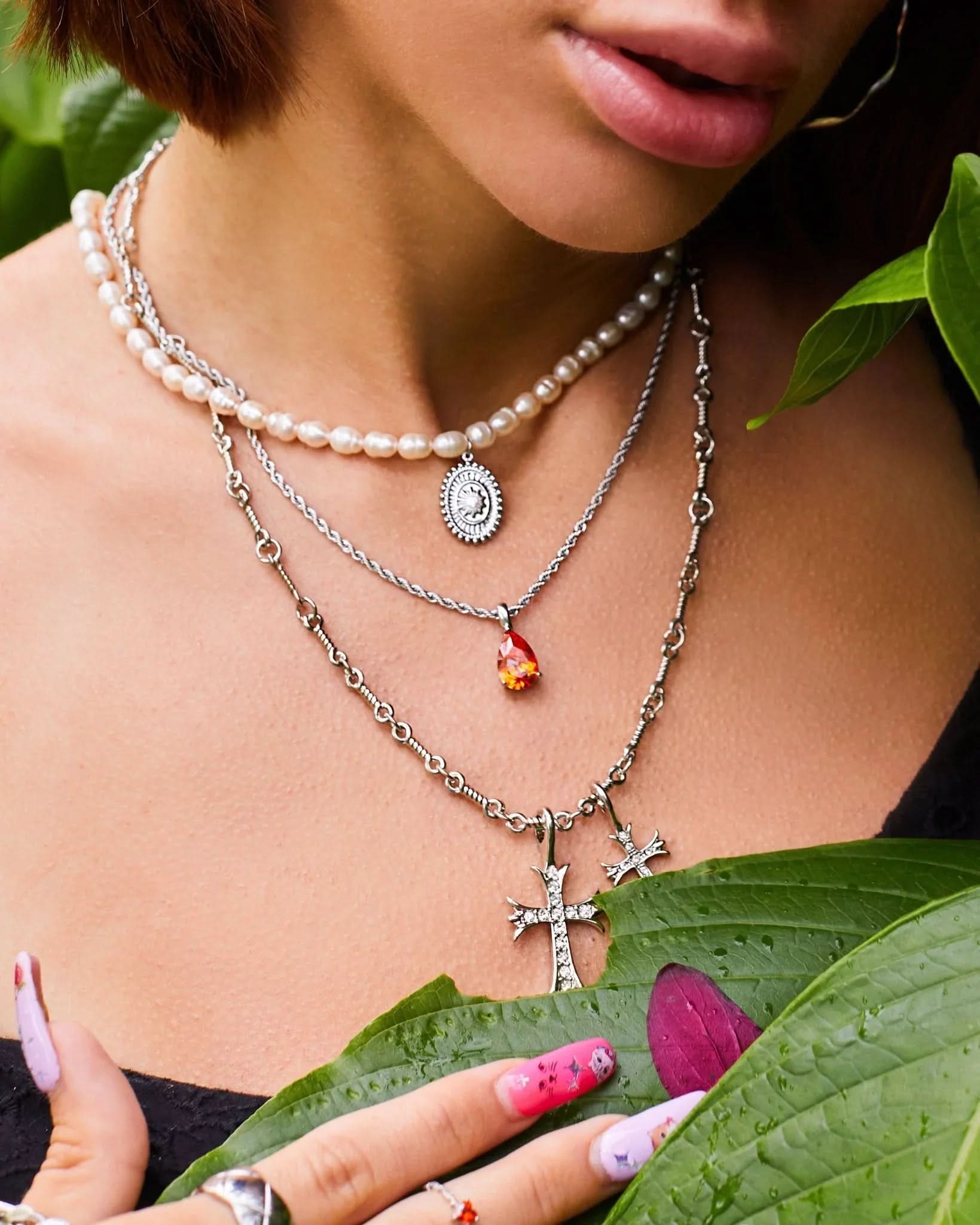 Double Cross Necklace - AYUNA