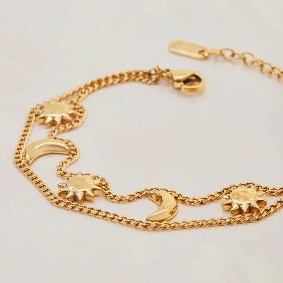 Double Sun And Moon Bracelet - AYUNA