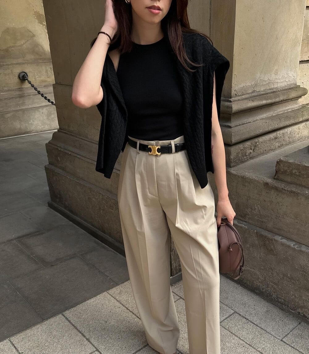 Triomphe Leather Belt