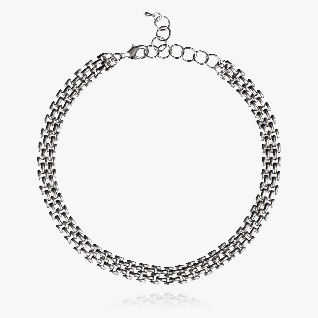 Elevated Mesh Chain Choker - AYUNA