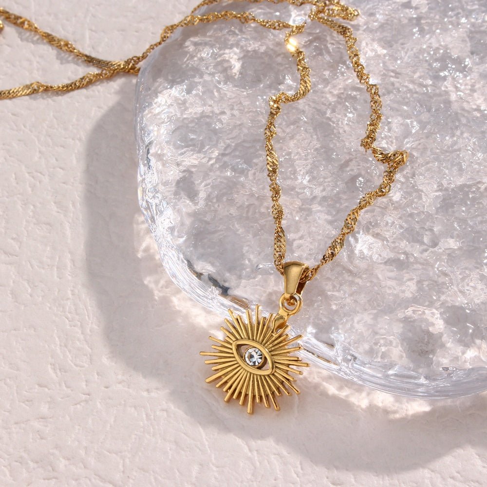 Evil Eye Sun Necklace - AYUNA