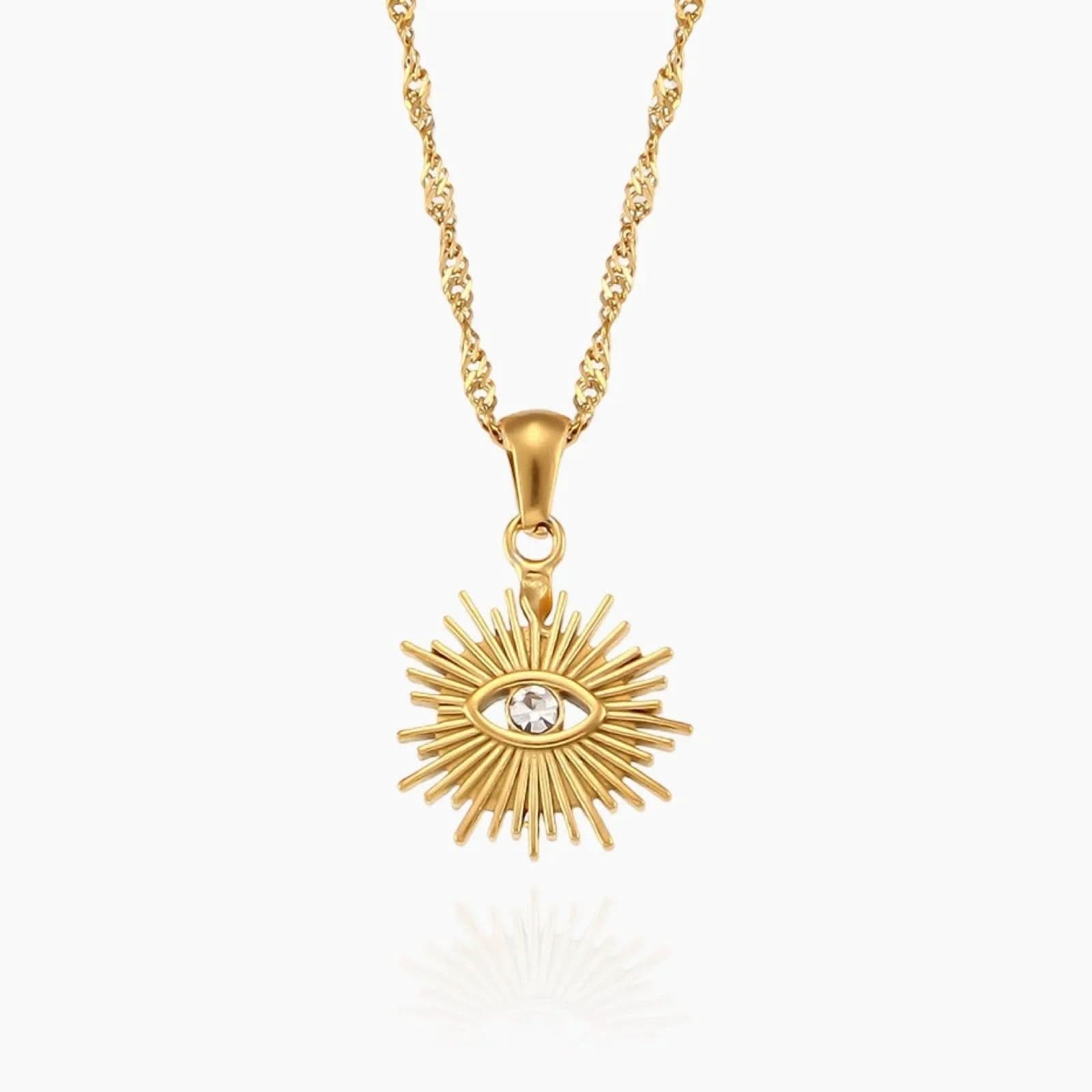 Evil Eye Sun Necklace - AYUNA