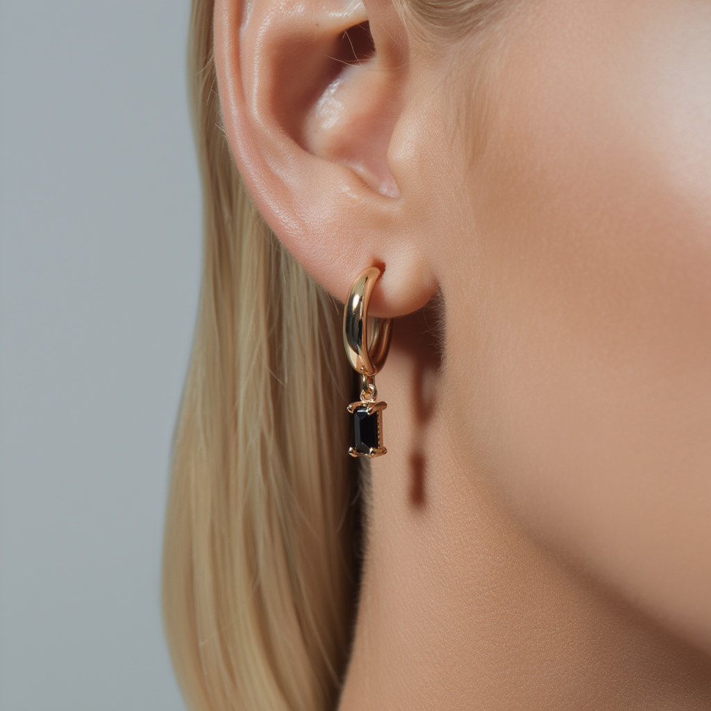 Pendientes Noctura – Ónix Negro