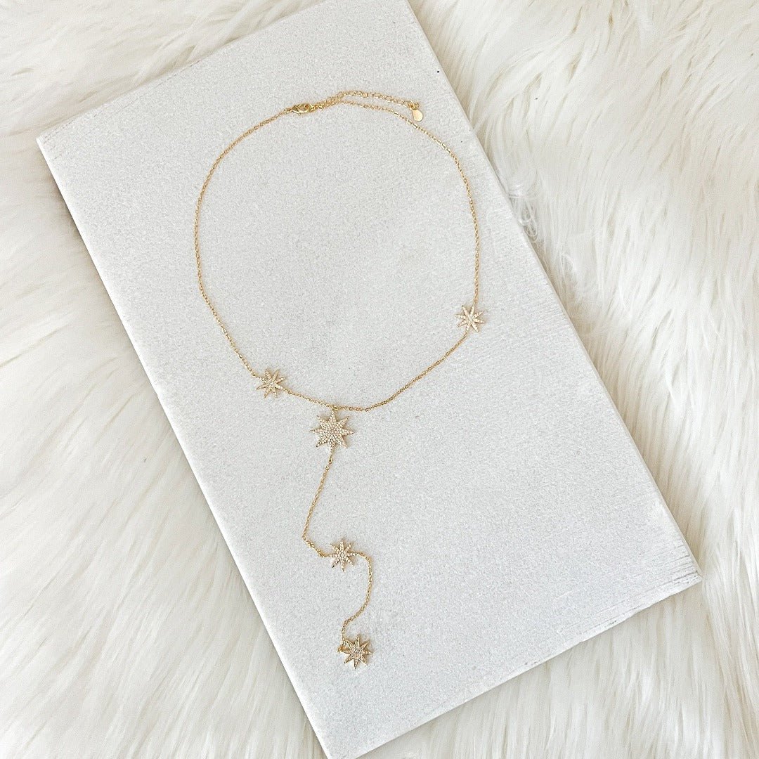 Festive Stars Y Shape Necklace - AYUNA