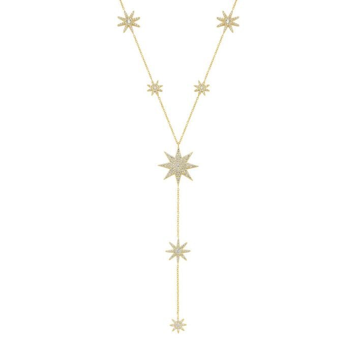 Festive Stars Y Shape Necklace - AYUNA