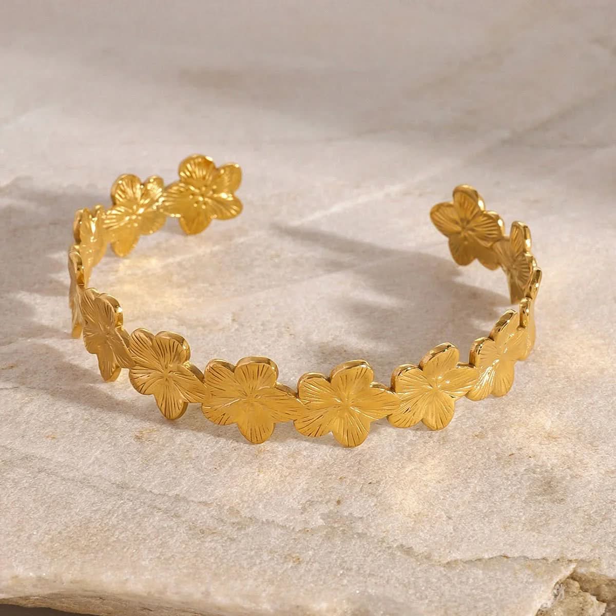 Flower Cuff Bracelet - AYUNA