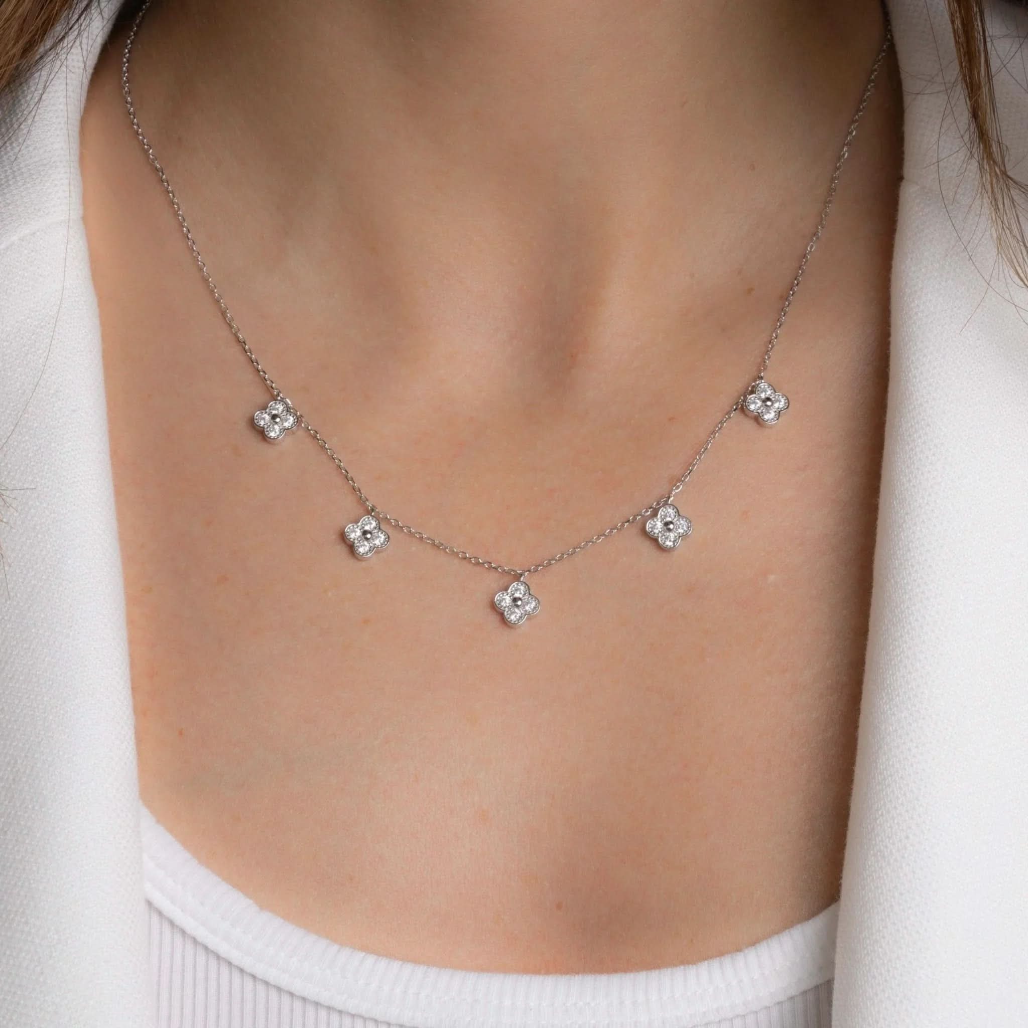 Four Leaf Clover Charm Necklace - AYUNA