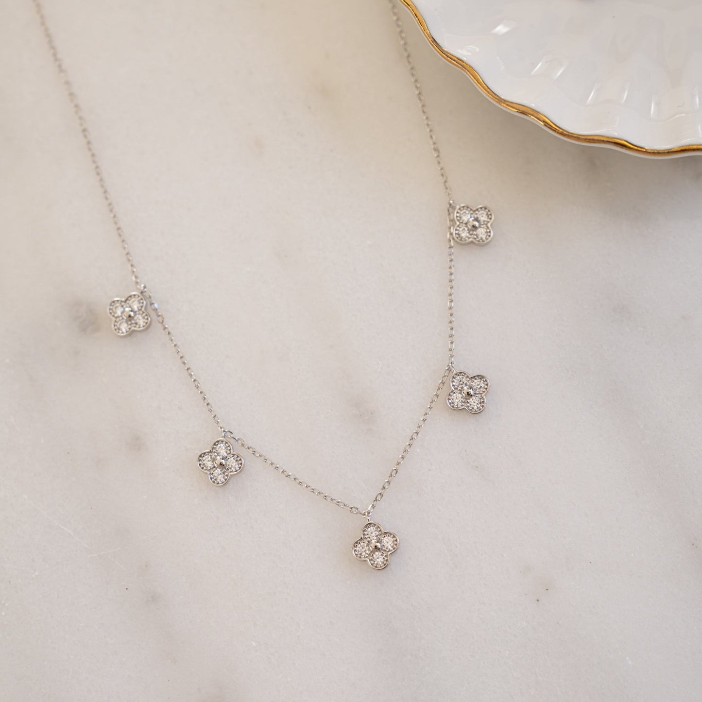 Four Leaf Clover Charm Necklace - AYUNA