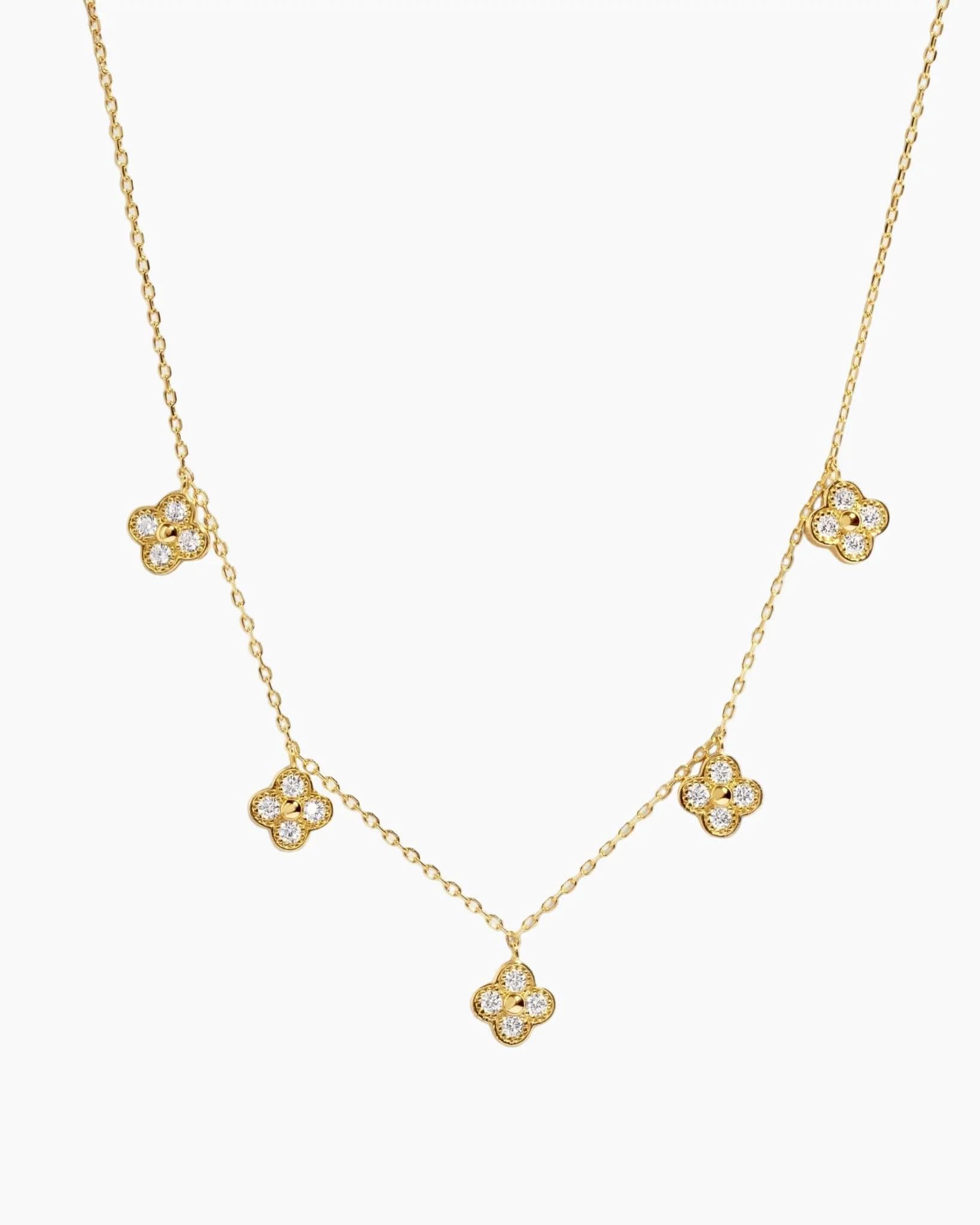 Four Leaf Clover Charm Necklace - AYUNA