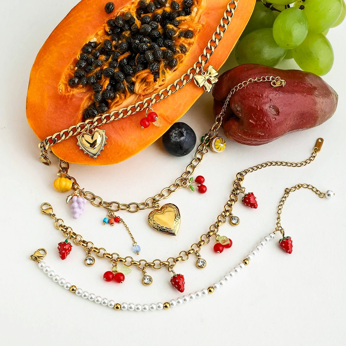 Fruit Locket Heart Bracelet - AYUNA