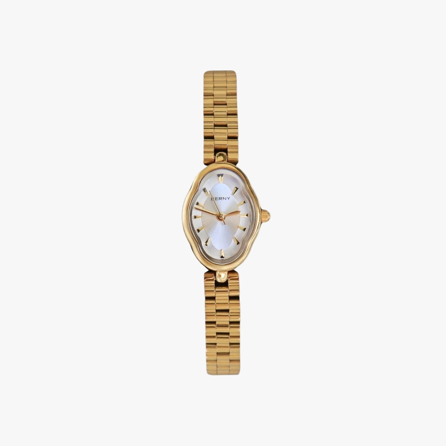 Golden Oval Flower Watch - AYUNA