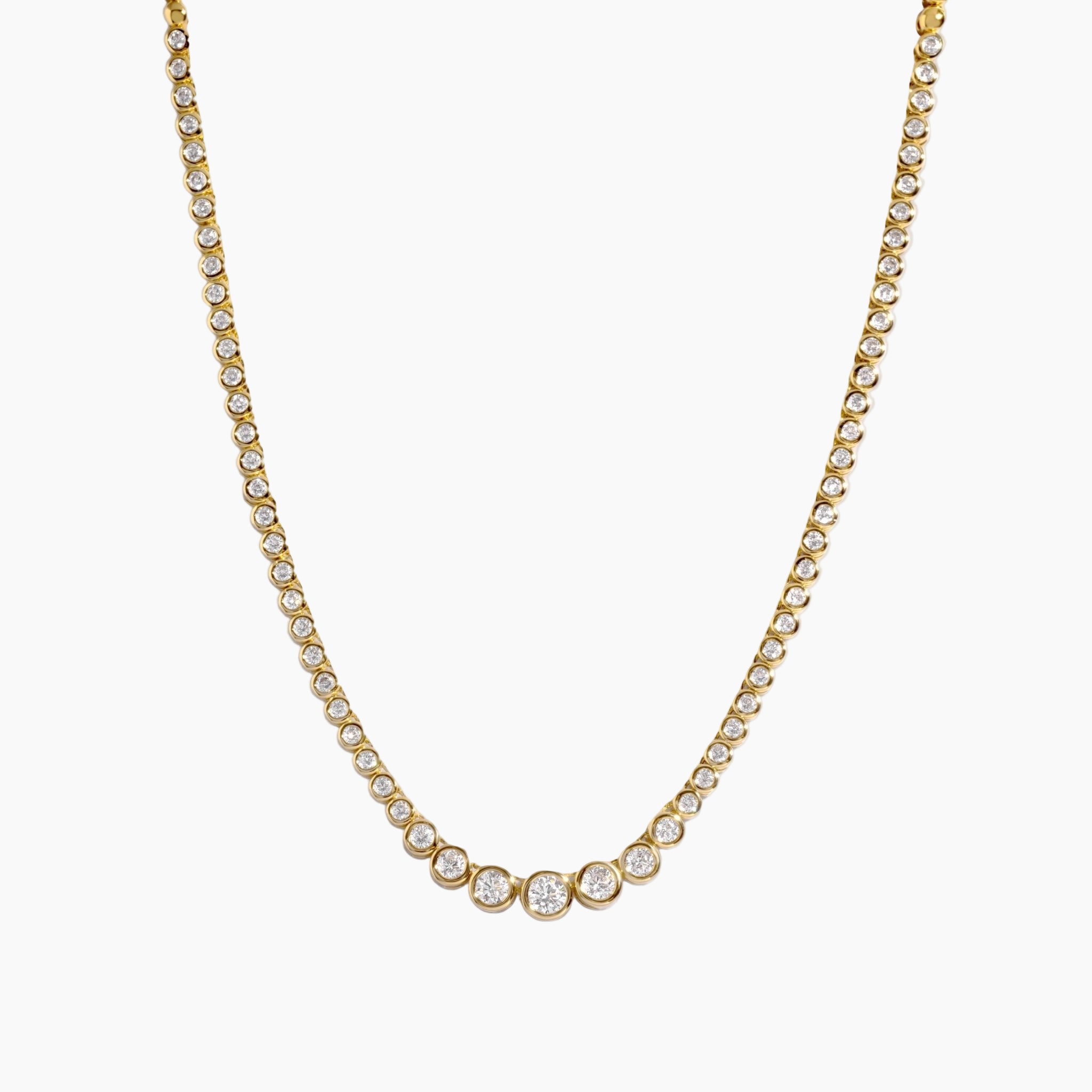 Gradient Bezel Tennis Necklace - AYUNA