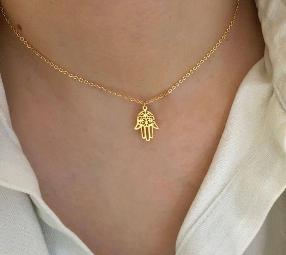 Hamsa Hand Necklace - AYUNA