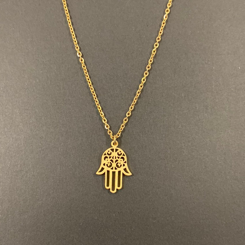Hamsa Hand Necklace - AYUNA