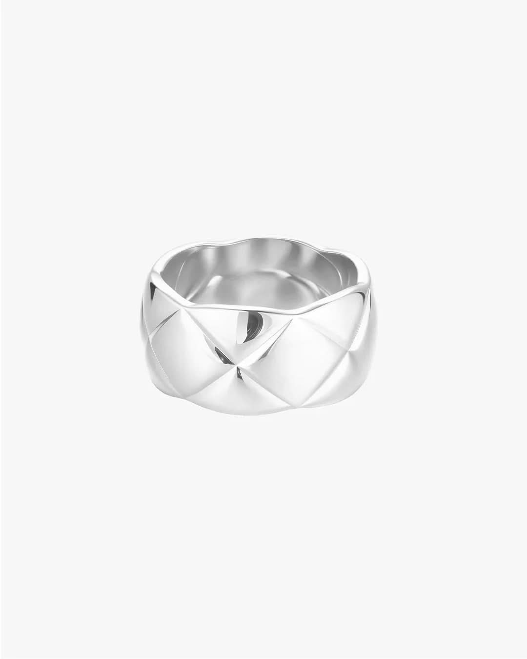 Kelly Ring Thick Band - Silver - AYUNA