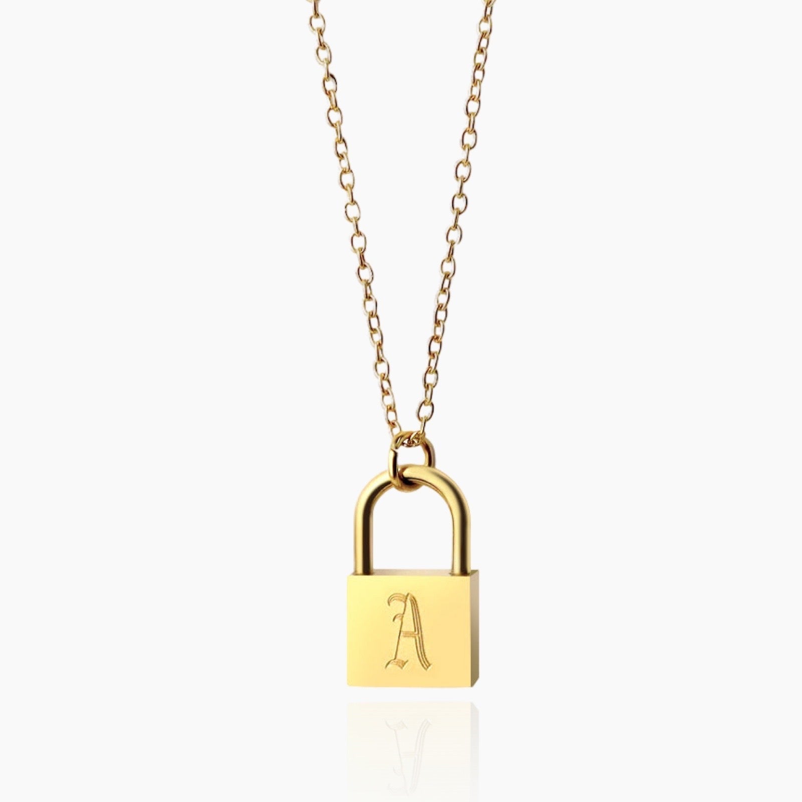 Lock Initial Necklace - AYUNA