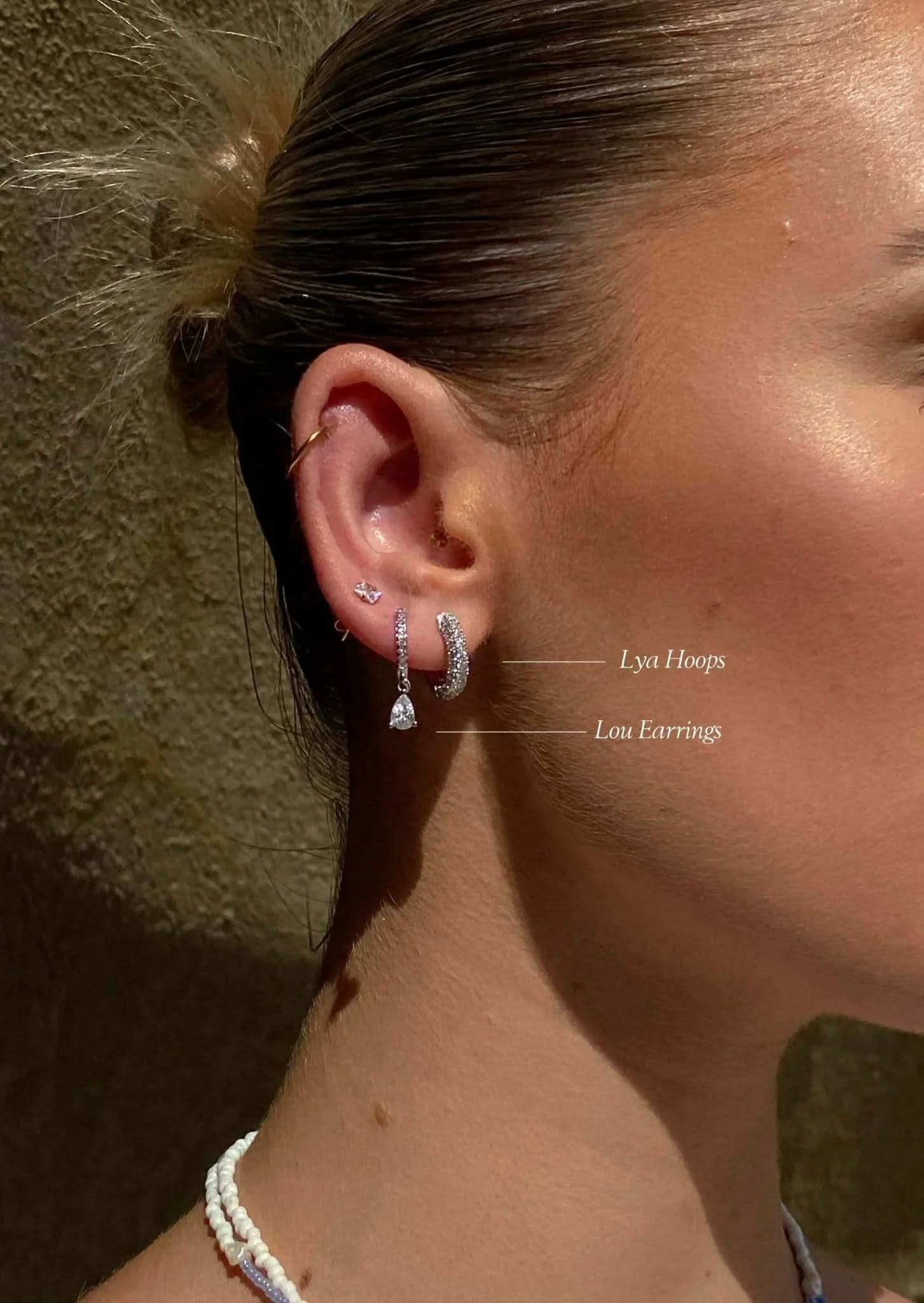 Lou Earrings - Silver - AYUNA