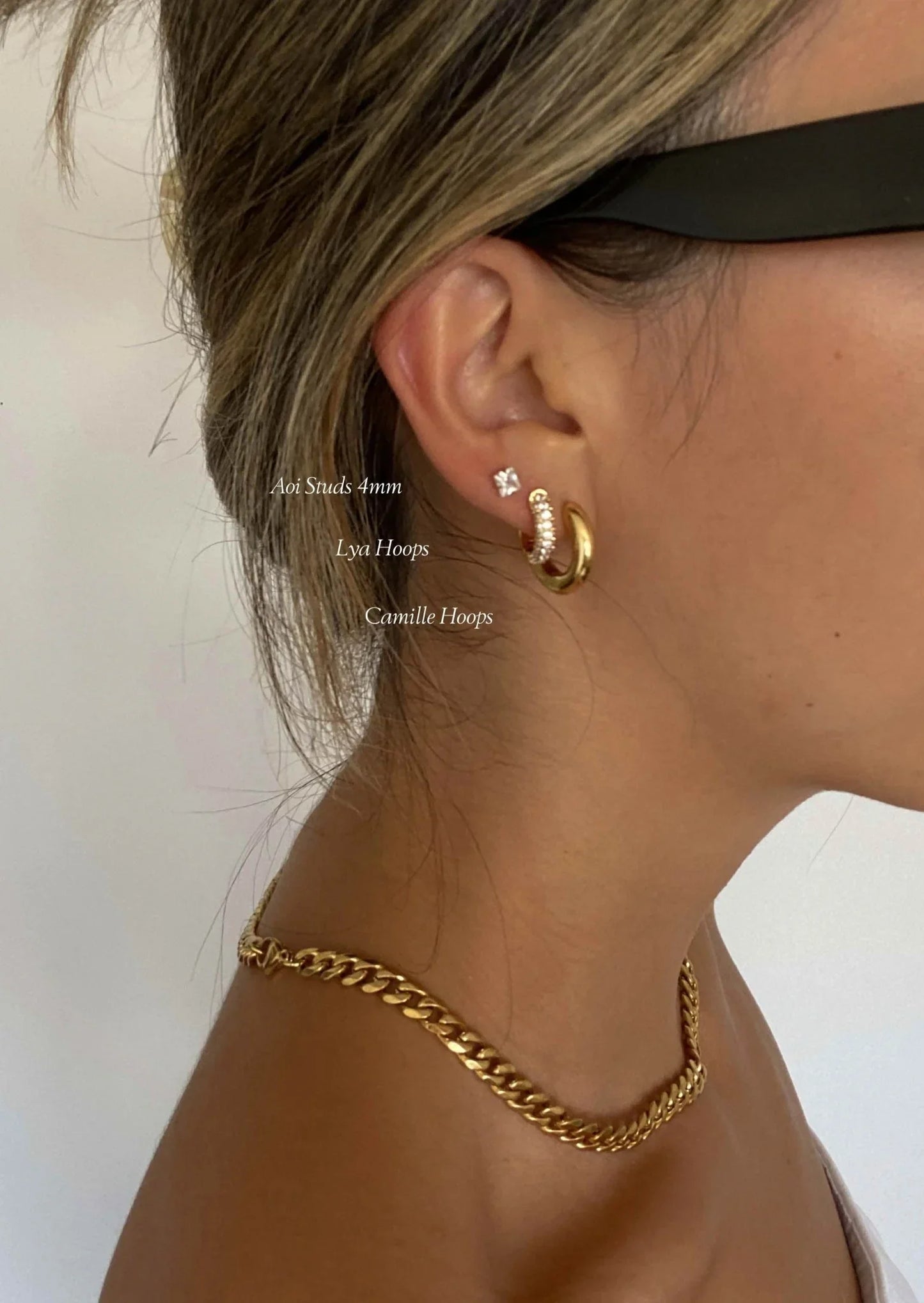 Lya Hoops - Gold - AYUNA