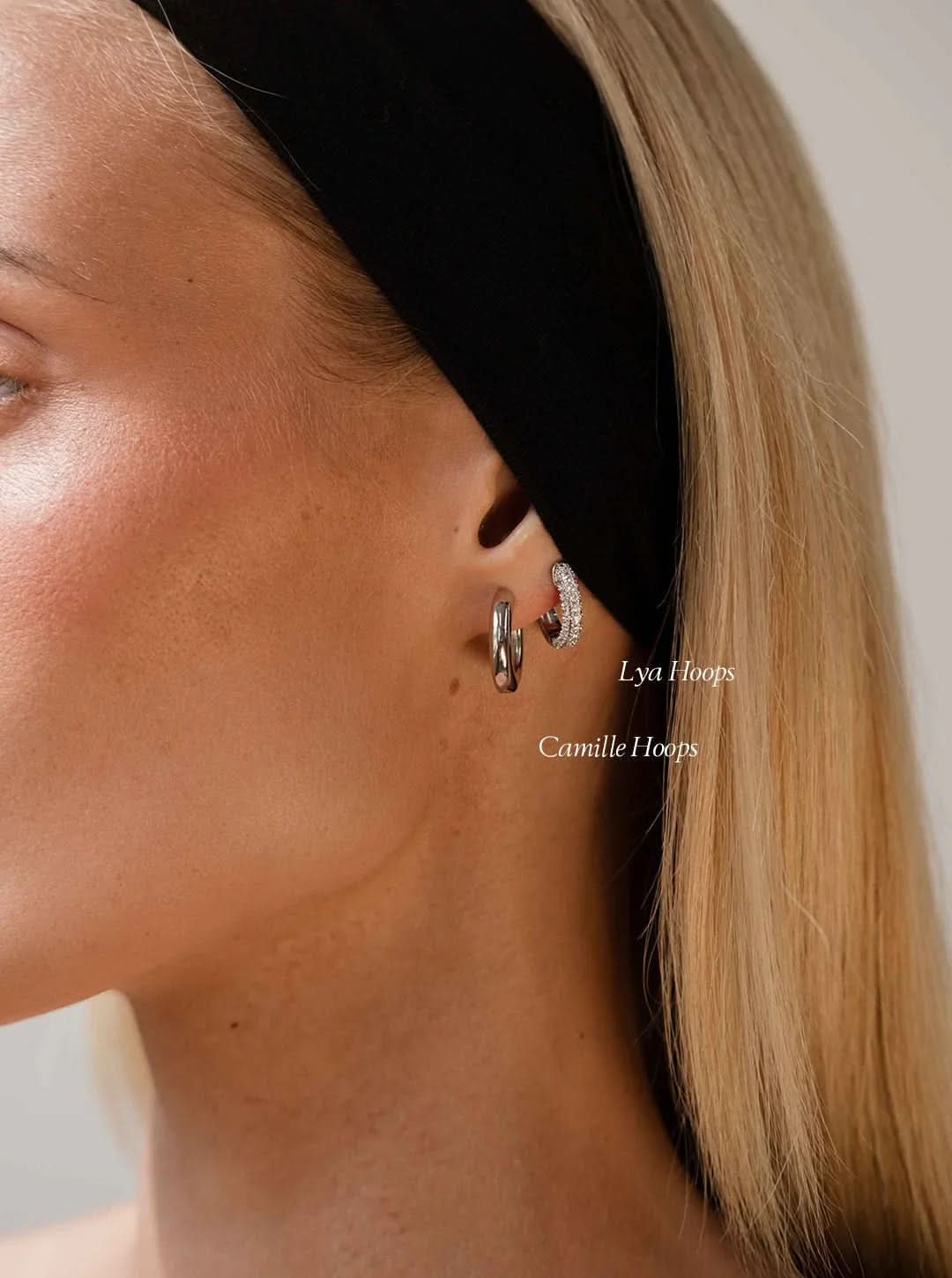 Lya Hoops - Silver - AYUNA