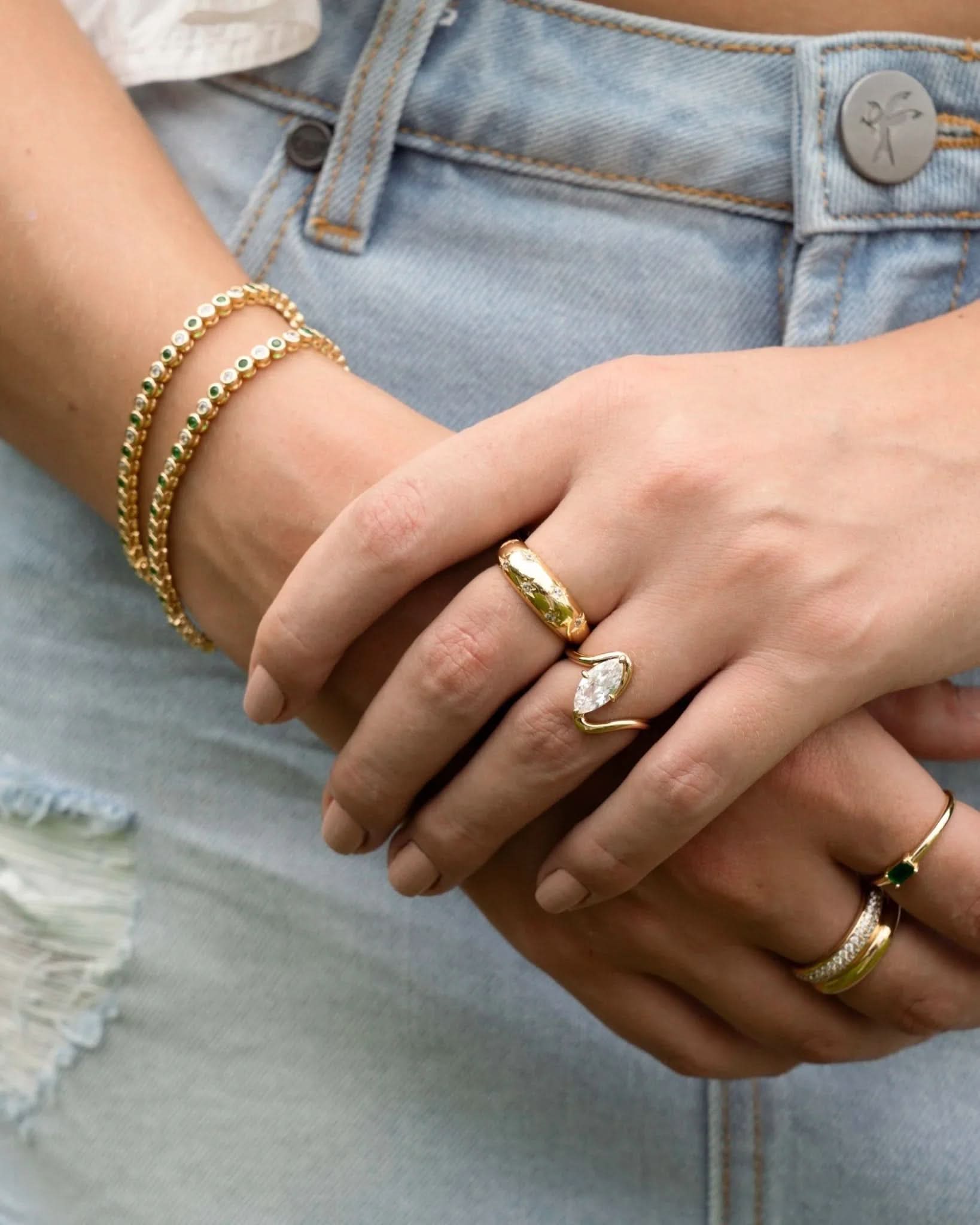 Marquise Swirl Ring - AYUNA