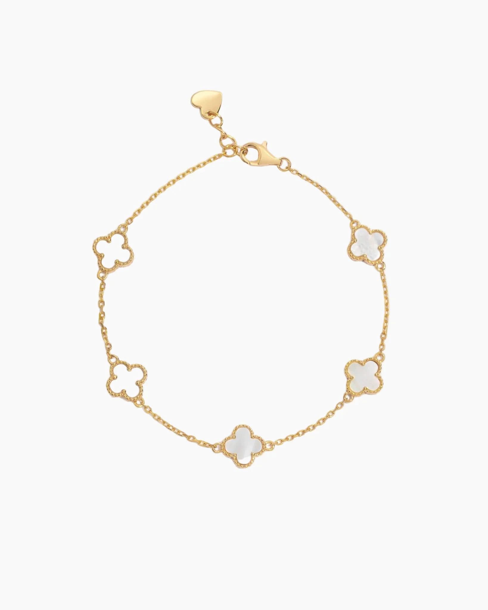 Mother of Pearl Clover Bracelet - AYUNA
