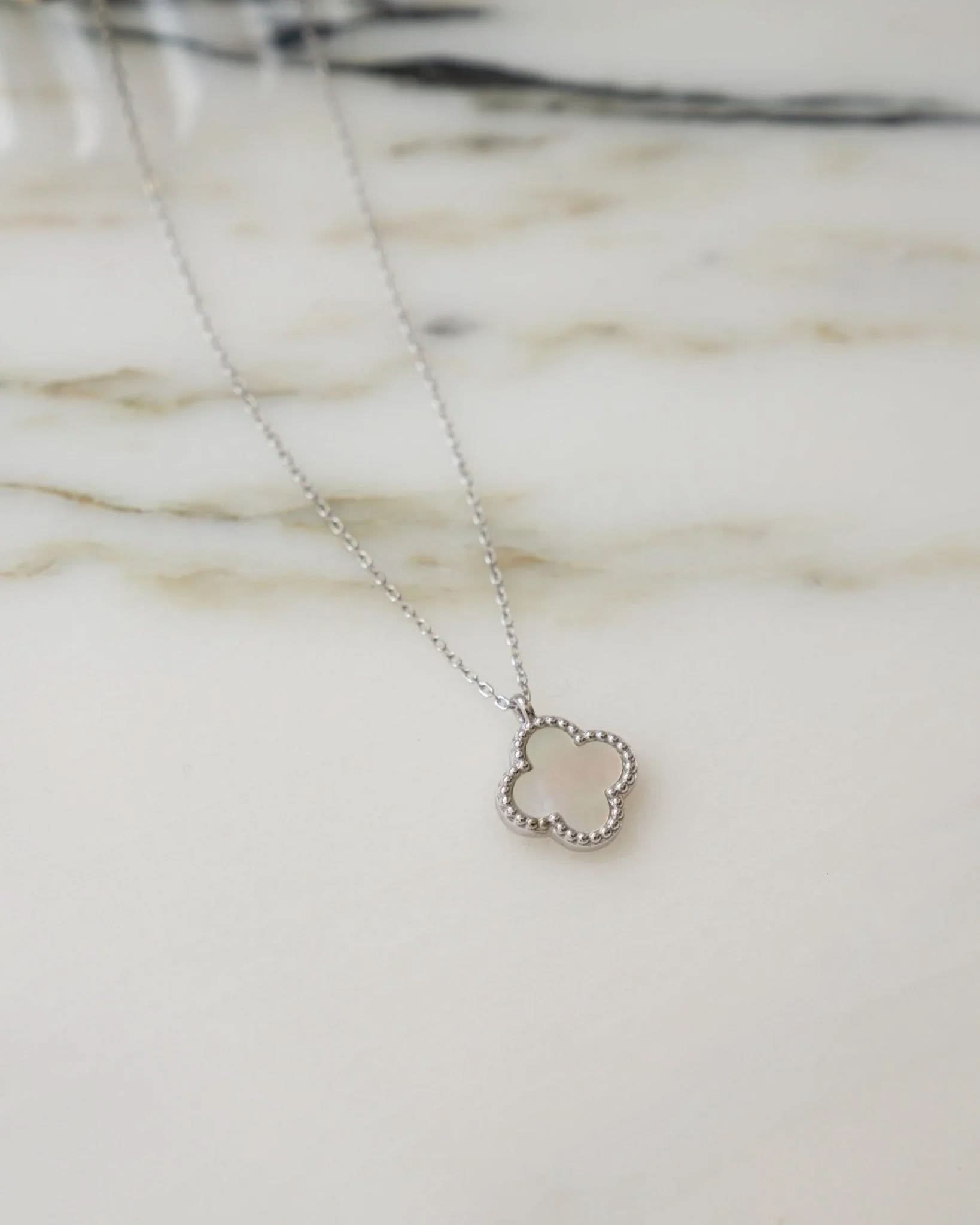 Mother of Pearl Clover Necklace - AYUNA