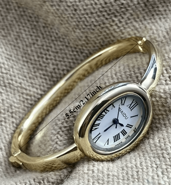 Naidu Oval Watch Gold - AYUNA