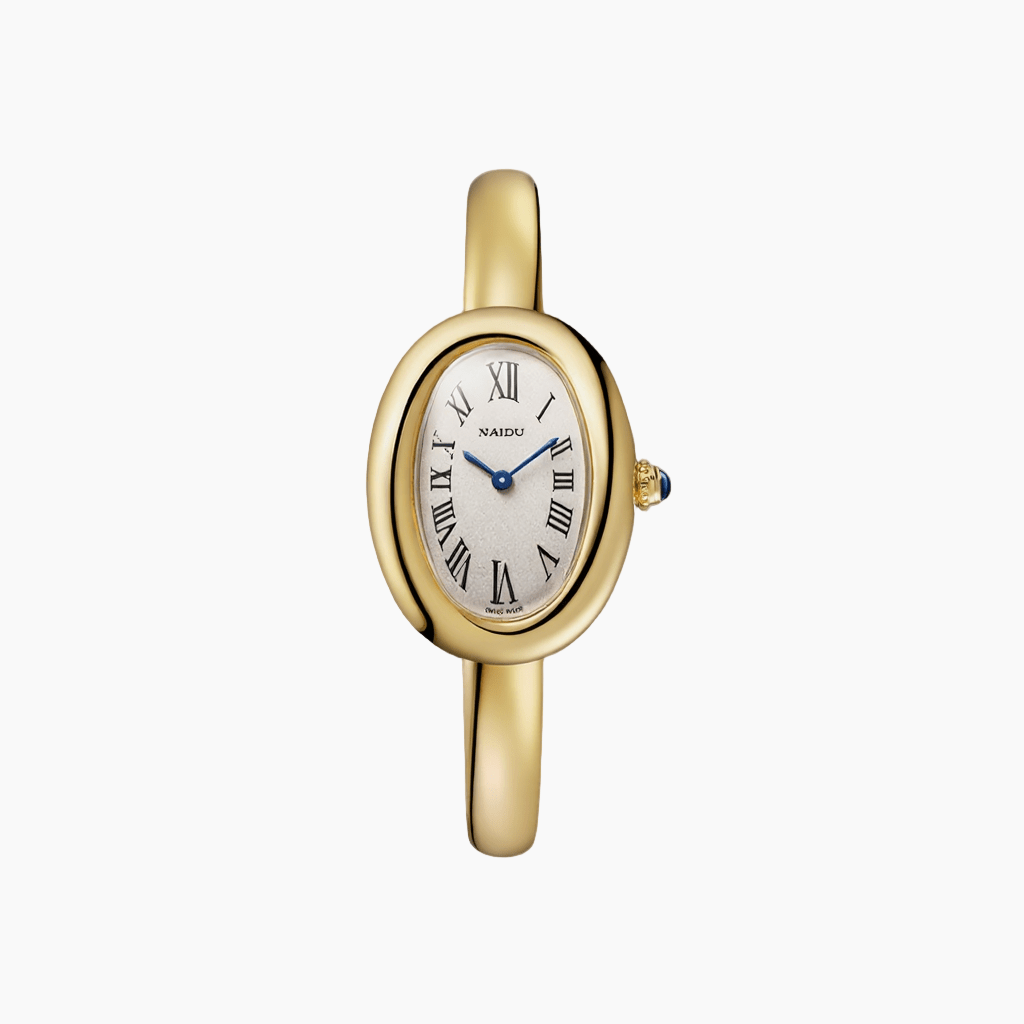 Naidu Oval Watch Gold - AYUNA
