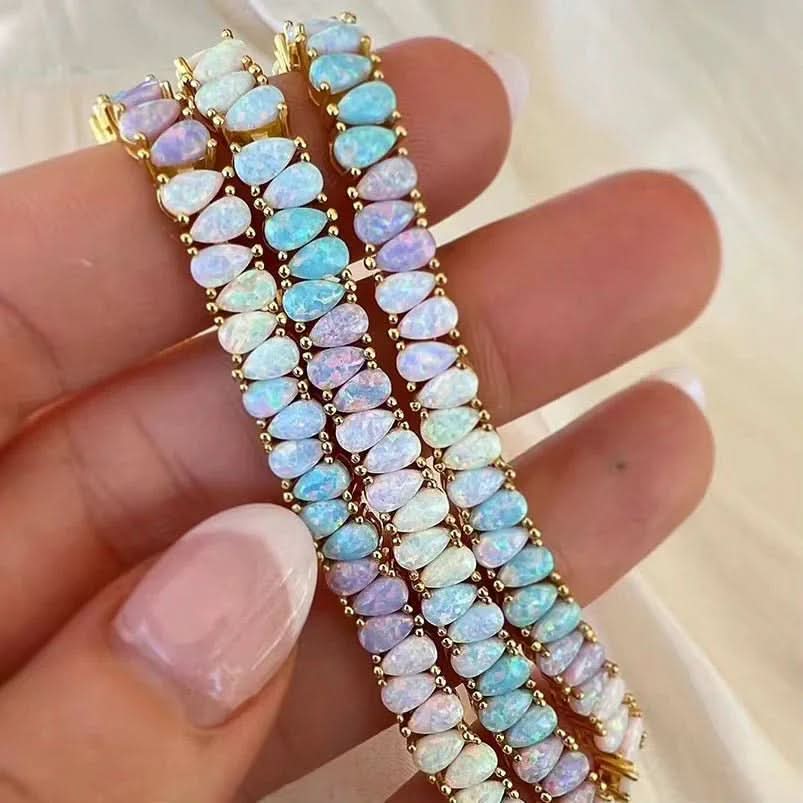 Pastel Opal Bracelet Sterling Silver - AYUNA