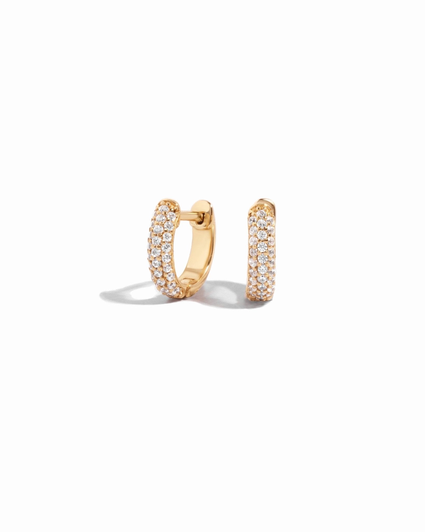 Pavé Huggie Earrings - AYUNA
