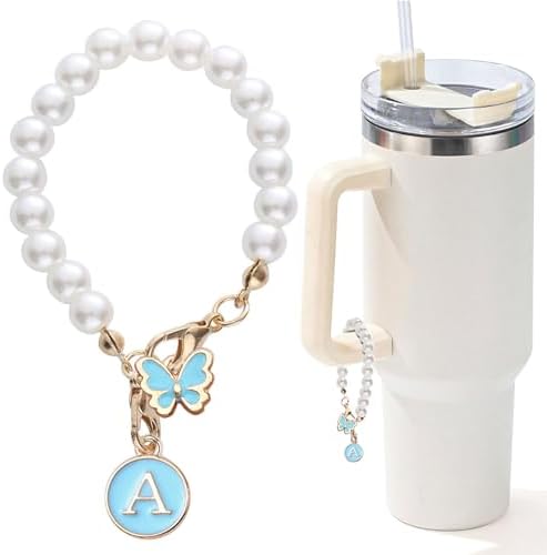 Pearl Chain Accessories Stanley Cup Initial Charms - AYUNA