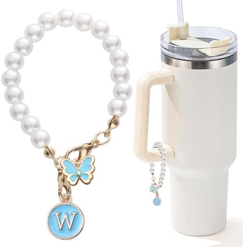 Pearl Chain Accessories Stanley Cup Initial Charms - AYUNA