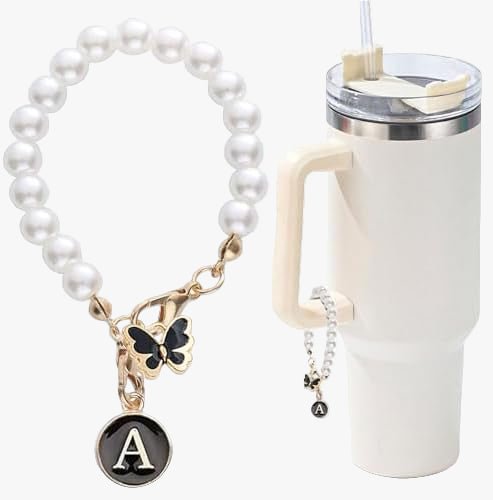 Pearl Chain Accessories Stanley Cup Initial Charms - AYUNA