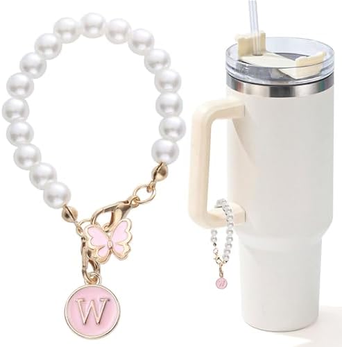 Pearl Chain Accessories Stanley Cup Initial Charms - AYUNA