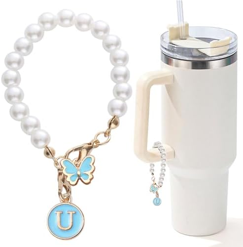 Pearl Chain Accessories Stanley Cup Initial Charms - AYUNA