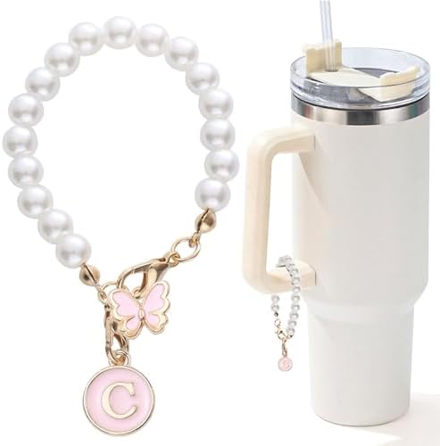 Pearl Chain Accessories Stanley Cup Initial Charms - AYUNA